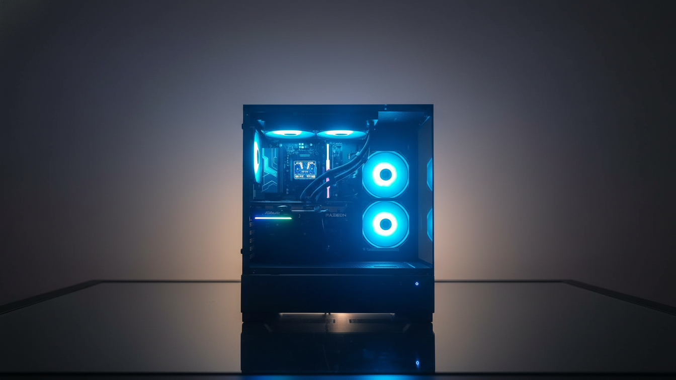 A custom gaming PC assembled by Rebel Gaming