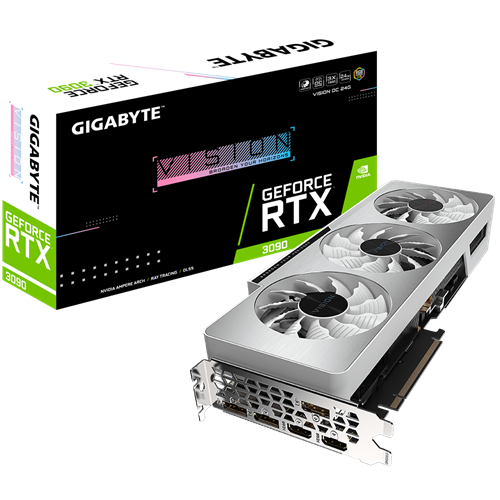 GIGABYTE NVIDIA GEFORCE RTX 3090 24GB VISION OC AMPERE GRAPHICS CARD 1 GIGABYTE NVIDIA GEFORCE RTX 3090 24GB VISION OC AMPERE GRAPHICS CARD