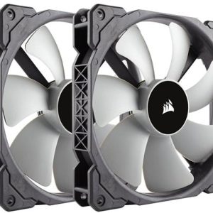 Corsair CO-9050044, ML140 140 mm Magnetic Levitation Fan Dual Pack, ML Series PWM Fans, Magnetic Bearing Dual Pack, High-Airflow PC Cooling, Quiet Magnetic Levitation Fans, Corsair ML140
