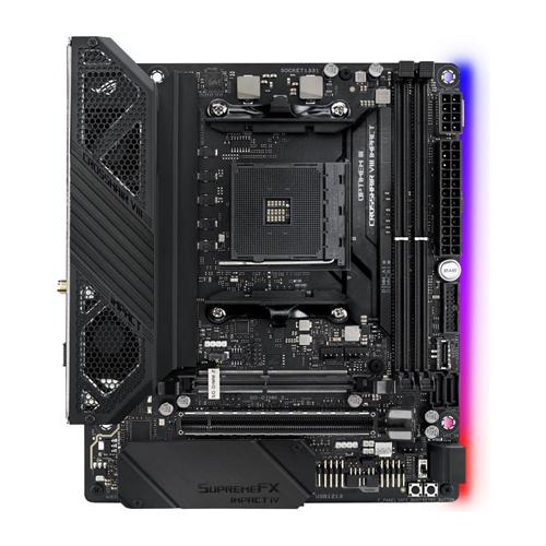 ASUS AMD Ryzen X570 ROG Crosshair VIII IMPACT WiFi AM4 PCIe 4.0 Mini-DTX Motherboard 2 ASUS AMD Ryzen X570 ROG Crosshair VIII IMPACT WiFi AM4 PCIe 4.0 Mini-DTX Motherboard - Image 2