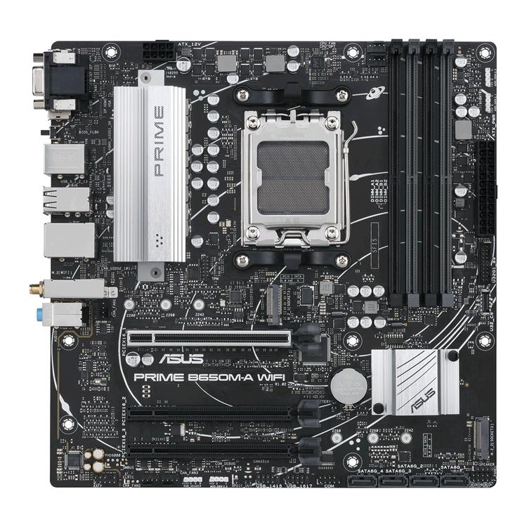 ASUS PRIME B650M-A WIFI AMD B650 Ryzen Socket AM5 Micro-ATX Desktop Motherboard 2 ASUS PRIME B650M-A WIFI AMD B650 Ryzen Socket AM5 Micro-ATX Desktop Motherboard - Image 2