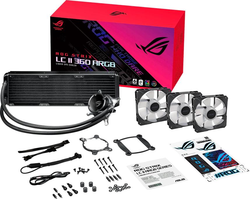 ASUS ROG Strix LC II 360 ARGB Aura Sync 360mm All-In-One Liquid CPU Cooler 4 ASUS ROG Strix LC II 360 ARGB Aura Sync 360mm All-In-One Liquid CPU Cooler - Image 4