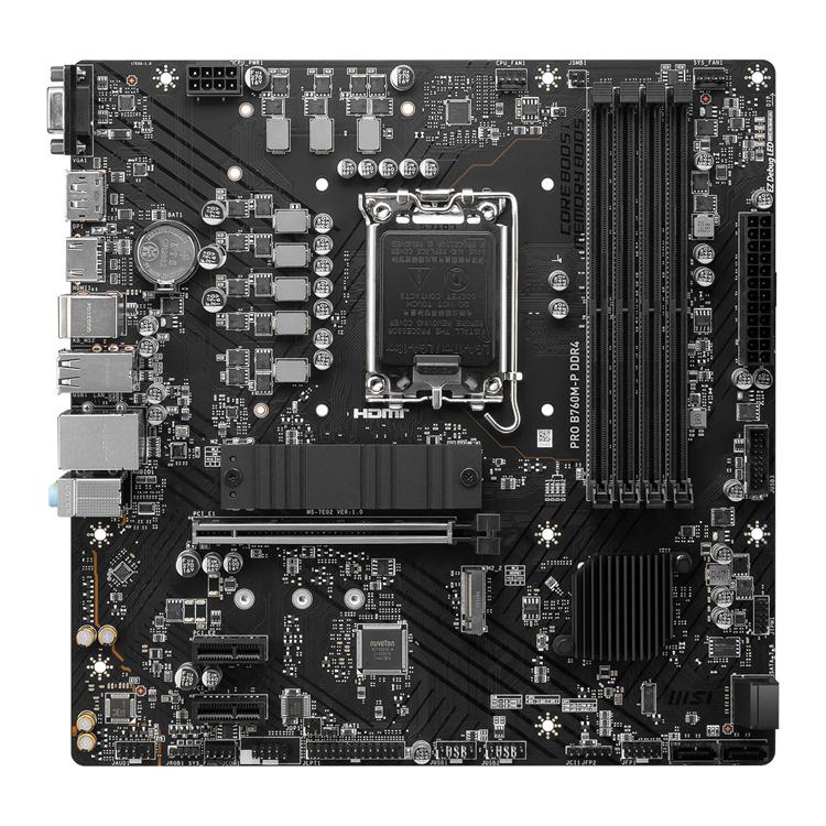 MSI PRO B760M-P DDR4 Intel B760 Raptor Lake LGA 1700 Micro-ATX Desktop Motherboard 2 MSI PRO B760M-P DDR4 Intel B760 Raptor Lake LGA 1700 Micro-ATX Desktop Motherboard - Image 2