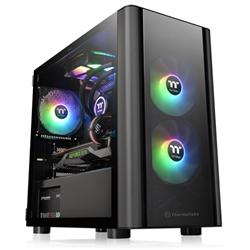 Thermaltake CA-1R1-00S1WN-00 V150 Tempered Glass Black Steel Micro-ATX Mini Tower Desktop Chassis 6 Thermaltake CA-1R1-00S1WN-00 V150 Tempered Glass Black Steel Micro-ATX Mini Tower Desktop Chassis - Image 6
