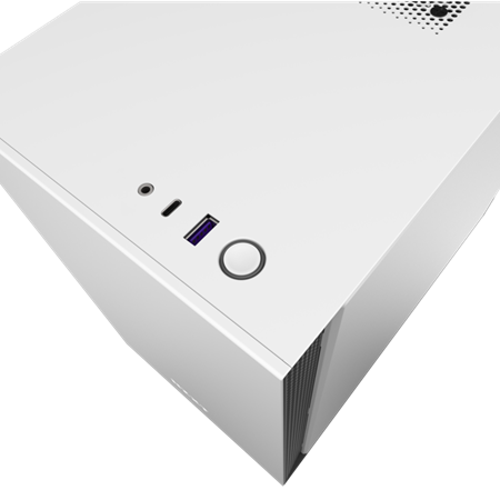 NZXT H210 TEMPERED GLASS MINI ITX TOWER CASE - WHITE/BLACK 2 NZXT H210 TEMPERED GLASS MINI ITX TOWER CASE - WHITE/BLACK - Image 2