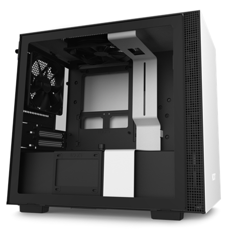 NZXT H210 TEMPERED GLASS MINI ITX TOWER CASE - WHITE/BLACK 5 NZXT H210 TEMPERED GLASS MINI ITX TOWER CASE - WHITE/BLACK - Image 5