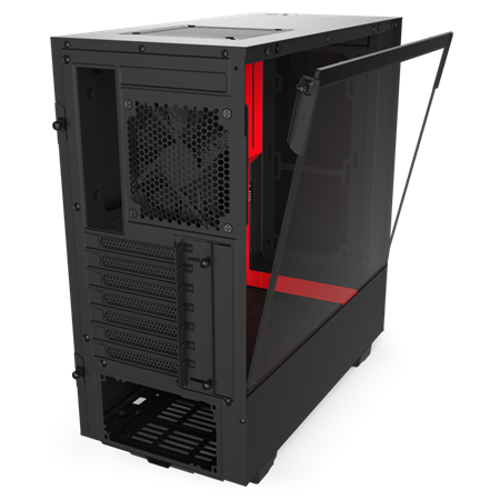 NZXT H510 TEMPERED GLASS MID TOWER CASE - BLACK/RED 3 NZXT H510 TEMPERED GLASS MID TOWER CASE - BLACK/RED - Image 3