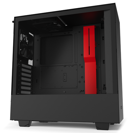 NZXT H510 TEMPERED GLASS MID TOWER CASE - BLACK/RED 4 NZXT H510 TEMPERED GLASS MID TOWER CASE - BLACK/RED - Image 4