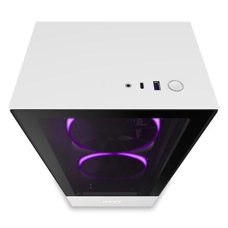 NZXT H510 ELITE RGB TEMPERED GLASS MID TOWER CASE - WHITE/BLACK 2 NZXT H510 ELITE RGB TEMPERED GLASS MID TOWER CASE - WHITE/BLACK - Image 2