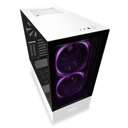 NZXT H510 ELITE RGB TEMPERED GLASS MID TOWER CASE - WHITE/BLACK 3 NZXT H510 ELITE RGB TEMPERED GLASS MID TOWER CASE - WHITE/BLACK - Image 3