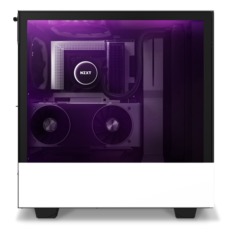 NZXT H510 ELITE RGB TEMPERED GLASS MID TOWER CASE - WHITE/BLACK 4 NZXT H510 ELITE RGB TEMPERED GLASS MID TOWER CASE - WHITE/BLACK - Image 4