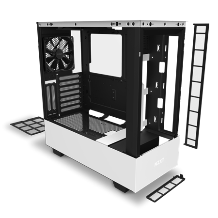 NZXT H510 ELITE RGB TEMPERED GLASS MID TOWER CASE - WHITE/BLACK 8 NZXT H510 ELITE RGB TEMPERED GLASS MID TOWER CASE - WHITE/BLACK - Image 8