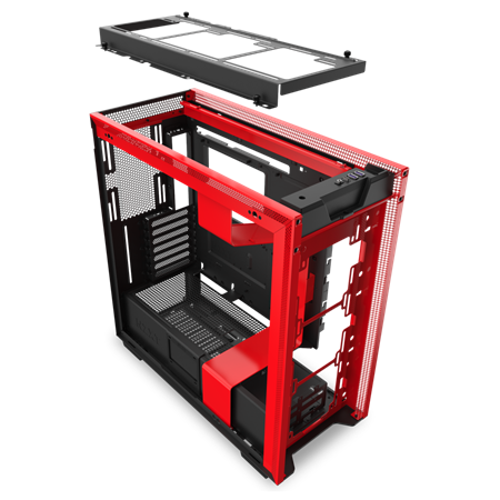 NZXT H710 TEMPERED GLASS MID TOWER CASE - BLACK/RED 6 NZXT H710 TEMPERED GLASS MID TOWER CASE - BLACK/RED - Image 6