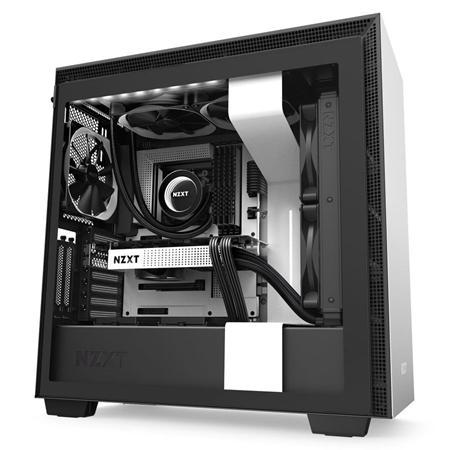 NZXT H710I RGB TEMPERED GLASS MID TOWER CASE - WHITE/BLACK 7 NZXT H710I RGB TEMPERED GLASS MID TOWER CASE - WHITE/BLACK - Image 7