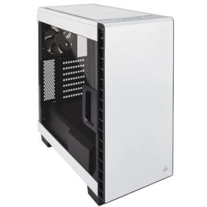 CORSAIR WHITE 400C CARBIDE CLEAR WINDOWED PC GAMING CASE