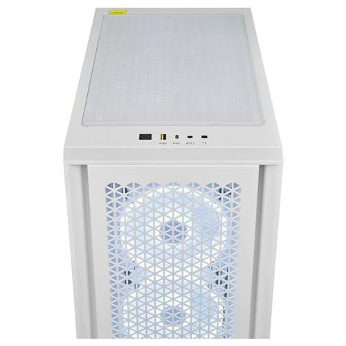 Corsair iCUE CC-9011232 4000D Airflow Tempered QL Edition Mid-Tower Gaming Case - White 6 Corsair iCUE CC-9011232 4000D Airflow Tempered QL Edition Mid-Tower Gaming Case - White - Image 6