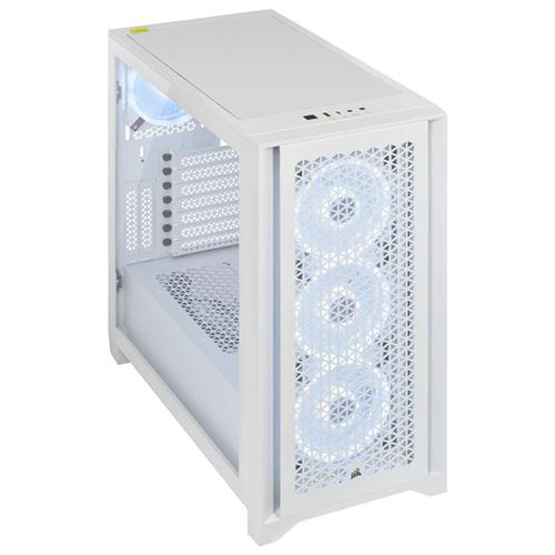 Corsair iCUE CC-9011232 4000D Airflow Tempered QL Edition Mid-Tower Gaming Case - White 3 Corsair iCUE CC-9011232 4000D Airflow Tempered QL Edition Mid-Tower Gaming Case - White - Image 3