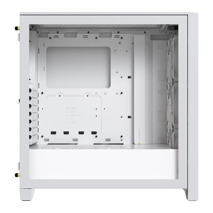Corsair CC-9011241-WW iCUE 4000D RGB AIRFLOW Clear Tempered Glass White Steel ATX Mid Tower Desktop Chassis 3 Corsair CC-9011241-WW iCUE 4000D RGB AIRFLOW Clear Tempered Glass White Steel ATX Mid Tower Desktop Chassis - Image 3