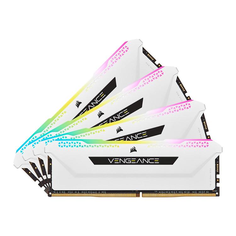 Corsair CMH64GX4M4D3600C18W Vengeance RGB Pro SL 64GB(4x16GB) Kit 3600MHz DDR4 White Desktop Memory 1 Corsair CMH64GX4M4D3600C18W Vengeance RGB Pro SL 64GB(4x16GB) Kit 3600MHz DDR4 White Desktop Memory