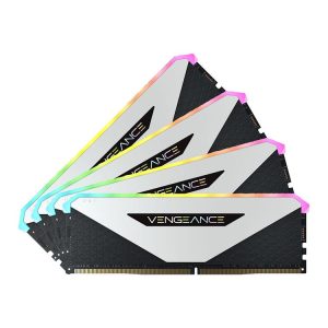 CORSAIR CMN32GX4M4Z3200C16W VENGEANCE RGB RT 32GB(4 x 8GB) Kit DDR4-3200Mhz CL16 1.35v Desktop Memory