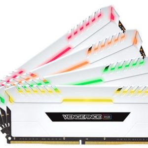 CORSAIR CMR32GX4M4C3200C16W Vengeance RGB White 32GB (4 x 8GB) Kit DDR4 3200Mhz CL16 1.35v Desktop Memory
