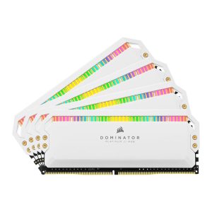 Corsair CMT32GX4M4C3600C18W Dominator Platinum RGB 32GB (4x8GB) DDR4-3600MHz CL18 1.35V White Desktop Memory