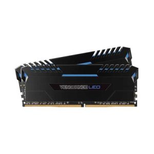 Corsair CMU16GX4M2A2666C16B VENGEANCE LED 16GB (2 x 8GB) Kit DDR4 2666MHz CL16 1.2V Black with Blue LEDs Desktop Memory