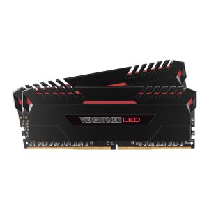 Corsair CMU32GX4M2A2666C16R Vengeance LED 32GB (2x16GB) DDR4-2666HMz CL16 1.2V Red LED Black Desktop Memory