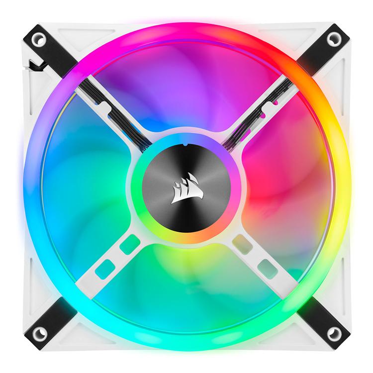 Corsair QL140 iCUE RGB LED 140mm PWM White Case Fan 3 Corsair QL140 iCUE RGB LED 140mm PWM White Case Fan - Image 3