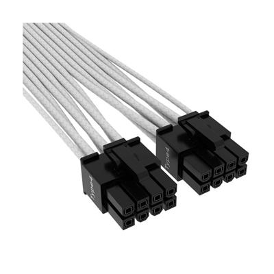Corsair Premium Individually Sleeved 12+4 Pin (16-Pin) PCIe Gen 5.0 12VHPWR Type-4 Power Cable - White 3 Corsair Premium Individually Sleeved 12+4 Pin (16-Pin) PCIe Gen 5.0 12VHPWR Type-4 Power Cable - White - Image 3