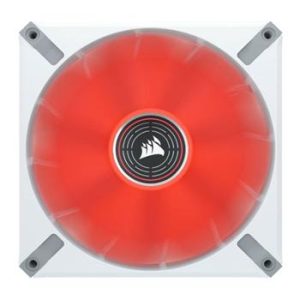 Corsair CO-9050129, ML140 LED Elite, 140 mm Red LED Fan, White Chassis Fan, PWM Magnetic Levitation Fan, Single Pack, Corsair ML Series Elite