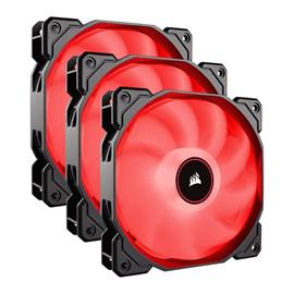Corsair Co-9050083 AF120 Triple 120mm Red LED 3pin Cooling Fans 1 Corsair CO-9050083, AF120 Triple Pack Red LED, 120 mm 3-pin Cooling Fans, Air Series AF120, Triple Red LED Case Fans, High-Airflow PC Fans, 3-Pin Chassis Fans