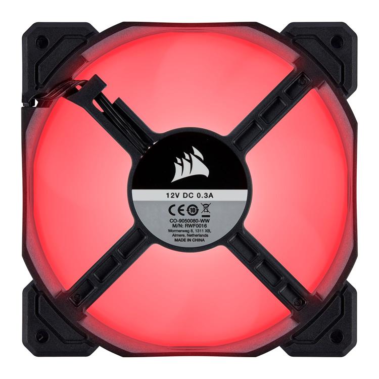 Corsair Co-9050083 AF120 Triple 120mm Red LED 3pin Cooling Fans 3 Corsair Co-9050083 AF120 Triple 120mm Red LED 3pin Cooling Fans - Image 3