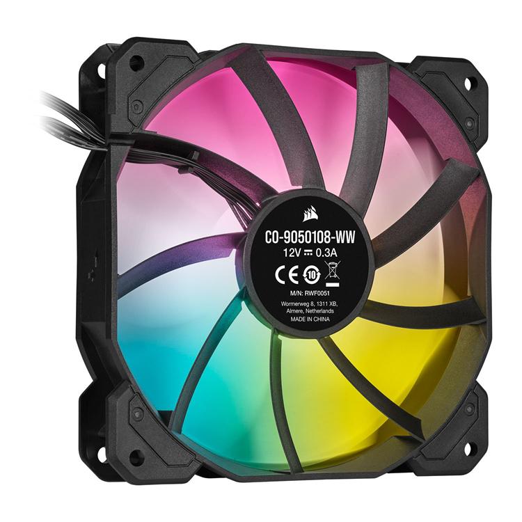 Corsair Co-9050108 iCUE SP120 RGB ELITE Performance Single 120mm PWM Fan Expansion Pack 3 Corsair Co-9050108 iCUE SP120 RGB ELITE Performance Single 120mm PWM Fan Expansion Pack - Image 3