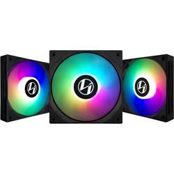 Lian Li ST120-3B ARGB 120mm PWM 3-Pack with Controller Black Chassis Fan 1 Lian Li ST120-3B ARGB 120mm PWM 3-Pack with Controller Black Chassis Fan