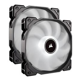 Corsair Co-9050088 AF140 Dual 140mm White LED 3pin Cooling Fans 1 Corsair CO-9050088, AF140 Dual Pack, 140 mm White LED 3-pin Cooling Fans, Air Series AF140, high-airflow chassis fans, Corsair dual fan kit