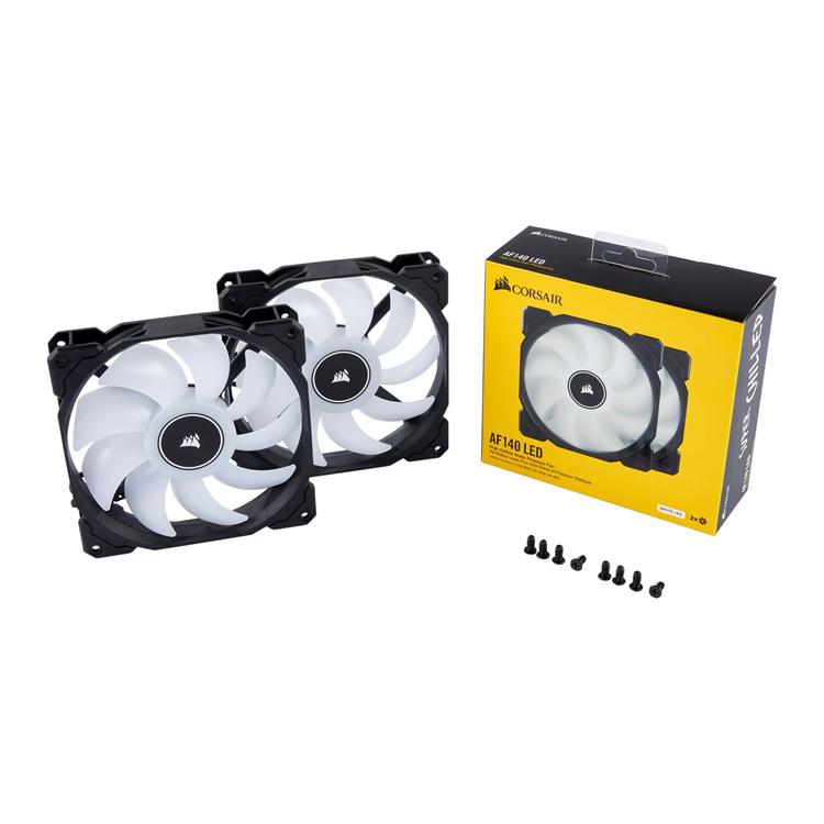 Corsair Co-9050088 AF140 Dual 140mm White LED 3pin Cooling Fans 4 Corsair Co-9050088 AF140 Dual 140mm White LED 3pin Cooling Fans - Image 4