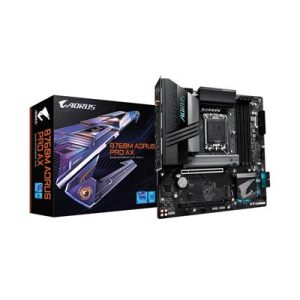 Gigabyte Intel B760M AORUS PRO AX DDR5 WiFi B760 Raptor Lake LGA 1700 Micro-ATX Desktop Motherboard