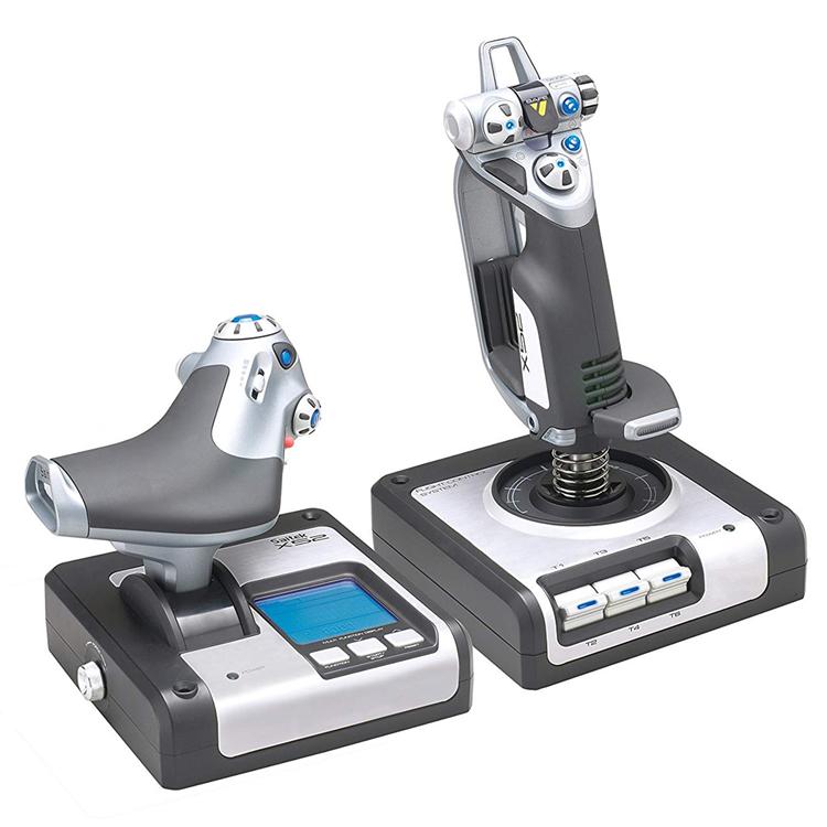 Logitech G Saitek X52 H.O.T.A.S. Throttle and Stick Flight Simulation Controller 1 Logitech G Saitek X52 H.O.T.A.S. Throttle and Stick Flight Simulation Controller