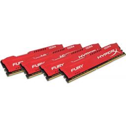 Kingston HX424C15FR2K4/32 HyperX Fury 32GB (4x8GB) DDR4-2400MHz CL15 1.2V Red Desktop Memory 1 Kingston HX424C15FR2K4/32 HyperX Fury 32GB (4x8GB) DDR4-2400MHz CL15 1.2V Red Desktop Memory