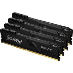 Kingston KF430C16BBK4/128 Fury Beast 128GB (4x32GB) DDR4-3000MHz CL16 1.35V Black Desktop Memory 1 Kingston KF430C16BBK4/128 Fury Beast 128GB (4x32GB) DDR4-3000MHz CL16 1.35V Black Desktop Memory