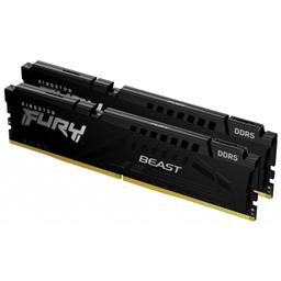 Kingston KF552C40BBK2-32 Fury Beast 32GB (2x16GB) DDR5-5200MHz CL40 1.25V Black Desktop Memory 1 Kingston KF552C40BBK2-32 Fury Beast 32GB (2x16GB) DDR5-5200MHz CL40 1.25V Black Desktop Memory