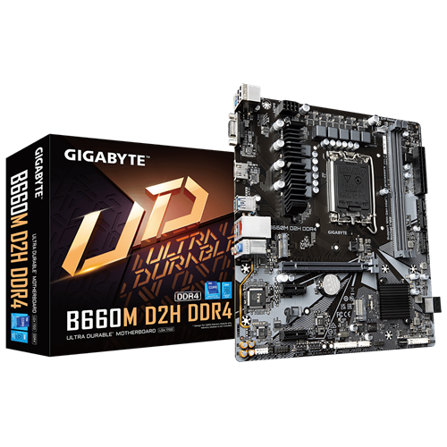 Gigabyte D2H Intel B660M DDR4 MATX Motherboard 1 Gigabyte D2H Intel B660M DDR4 MATX Motherboard