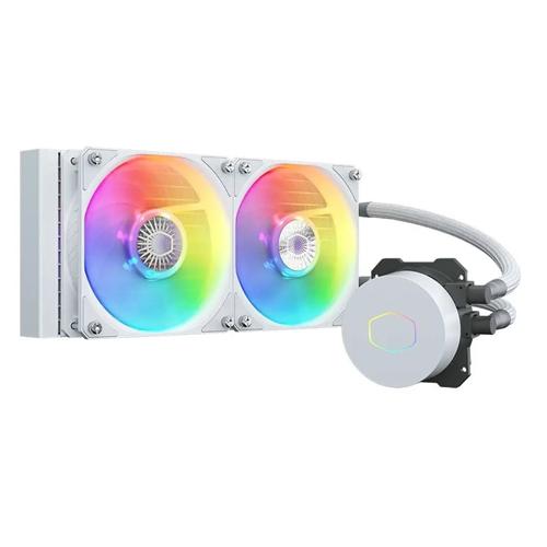 CoolerMaster MLW-D24M-A18PW-RW MasterLiquid ML240L ARGB V2 White Edition CPU Liquid Cooler 2 CoolerMaster MLW-D24M-A18PW-RW MasterLiquid ML240L ARGB V2 White Edition CPU Liquid Cooler - Image 2