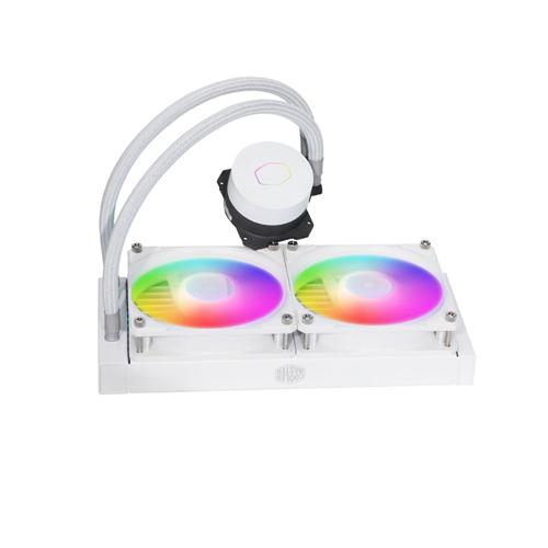 CoolerMaster MLW-D24M-A18PW-RW MasterLiquid ML240L ARGB V2 White Edition CPU Liquid Cooler 3 CoolerMaster MLW-D24M-A18PW-RW MasterLiquid ML240L ARGB V2 White Edition CPU Liquid Cooler - Image 3