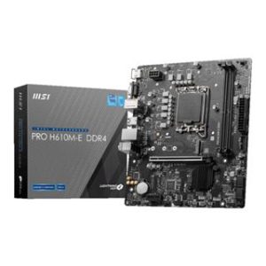 MSI PRO H610M-E DDR4 Intel H610 Alder Lake LGA 1700 Micro-ATX Desktop Motherboard