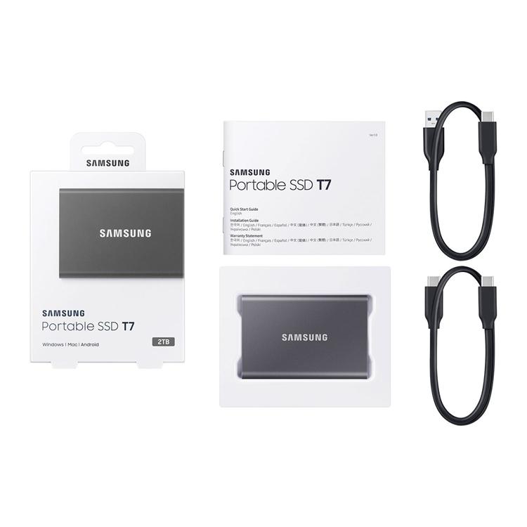 Samsung MU-PC2T0T T7 Grey 2TB Portable SSD USB-C/A Gen2 4 Samsung MU-PC2T0T T7 Grey 2TB Portable SSD USB-C/A Gen2 - Image 4