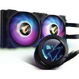 Gigabyte AORUS WATERFORCE X 240 RGB AIO Liquid Cooler with Circular LCD Display 1 Gigabyte AORUS WATERFORCE X 240 RGB AIO Liquid Cooler with Circular LCD Display