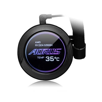 Gigabyte AORUS WATERFORCE X 280 RGB AIO Liquid Cooler with Circular LCD Display 2 Gigabyte AORUS WATERFORCE X 280 RGB AIO Liquid Cooler with Circular LCD Display - Image 2