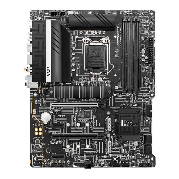 MSI Intel Z590 PRO WIFI ATX Motherboard 2 MSI Intel Z590 PRO WIFI ATX Motherboard - Image 2